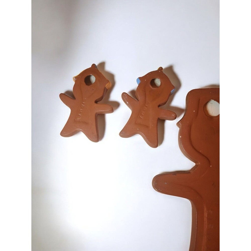 Vintage 1975 Arner's Gingerbread Family Wall Decor Plaques Set 4 Retro Kitchen - Picture 7 of 10